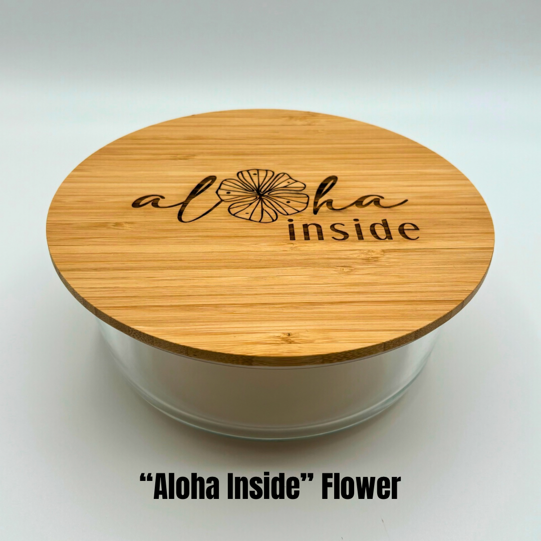 Glass Round Container with Bamboo Lid (44 oz) - 5 Variations