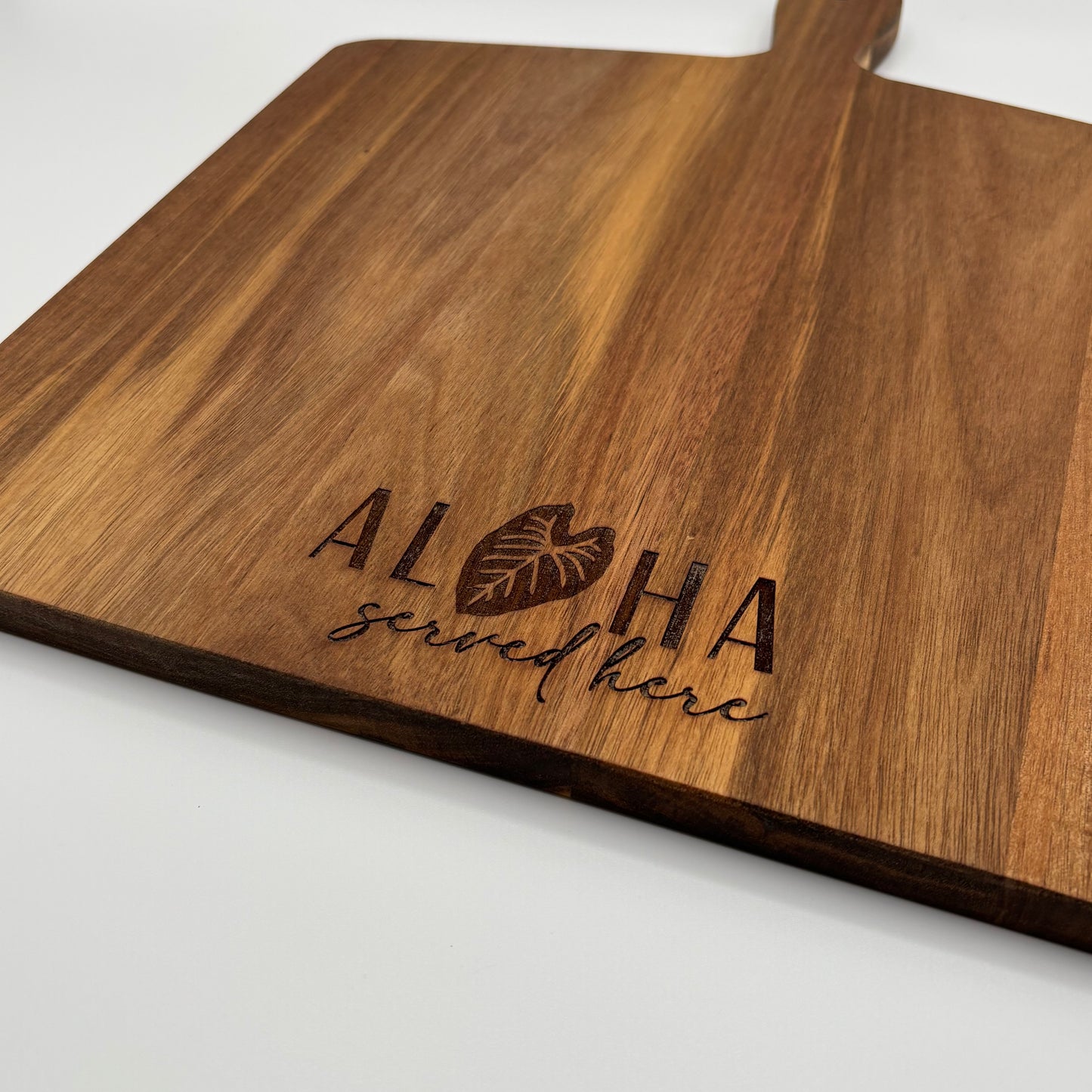 Charcuterie Set - 15.75” x 13.25” - “Aloha Served Here” Taro