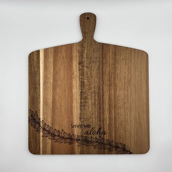 Charcuterie Set - 15.75” x 13.25” - “Served With Aloha” Maile