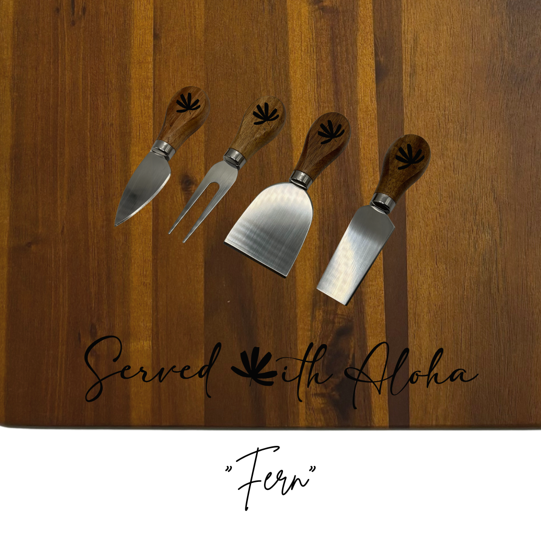 Charcuterie Set - “Served with Aloha" - 16.75"x10.75" - 4 Variations