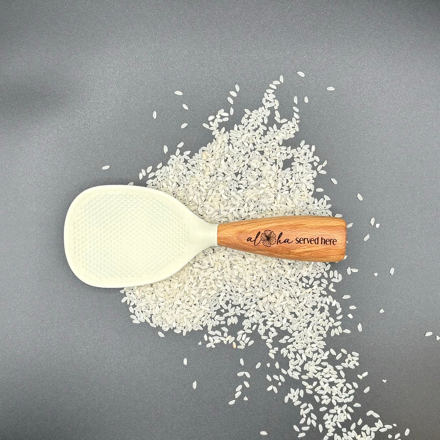 Standing Rice Paddle - “Aloha Served Here (Flower)”