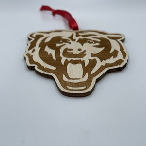 wood ornament Chicago Bears side