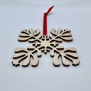 Ornament - Hawaiian Quilt Block - Naupaka