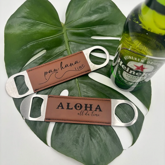 Bottle Opener - Leatherette - 2 Designs