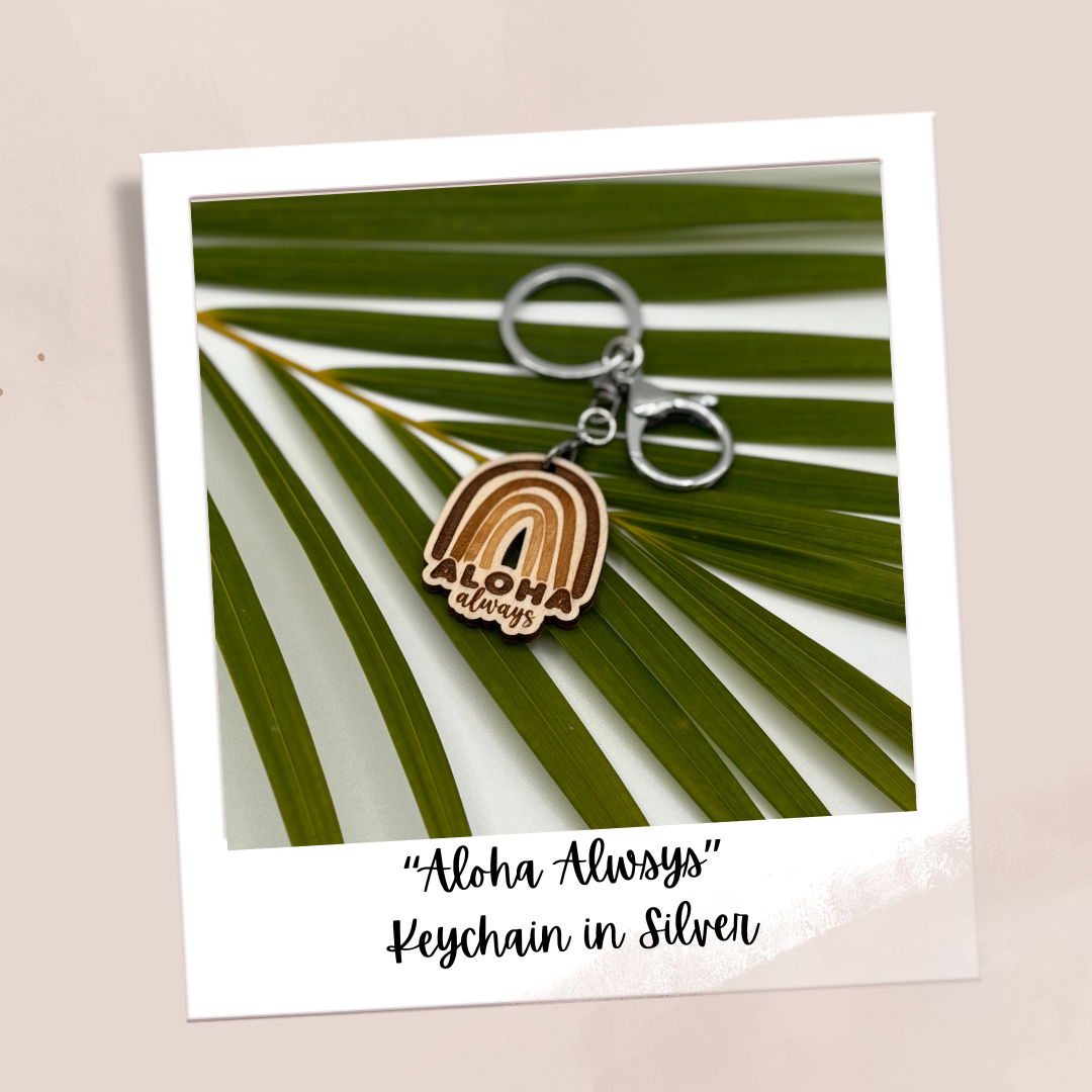 Keychain with Wood Pendant - Two Variations