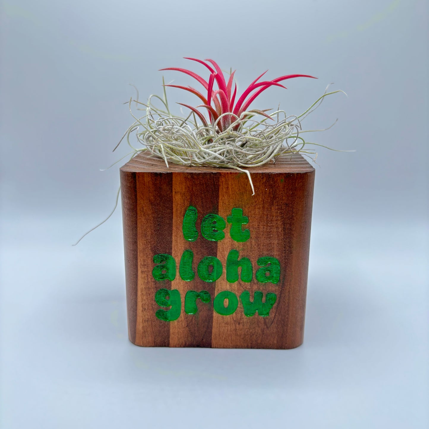 Planter - Dark Stain - “let aloha grow”