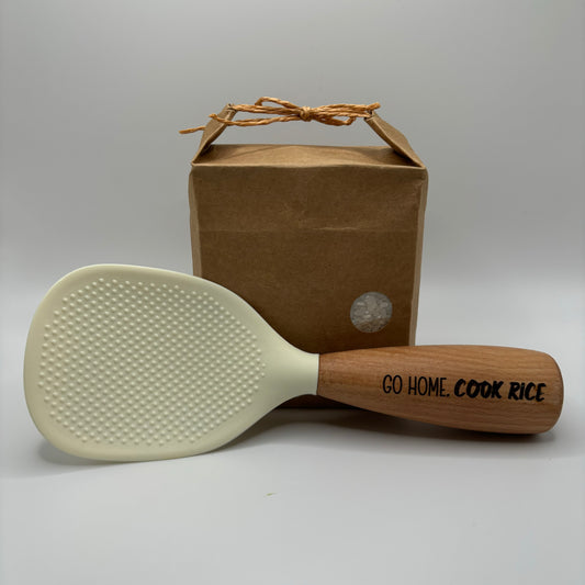 Standing Rice Paddle - “GO HOME, COOK RICE”