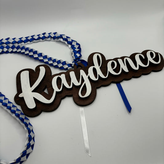 Layered Wood Name Pendant