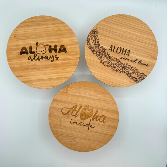 Glass Round Container with Bamboo Lid (44 oz) - 5 Variations