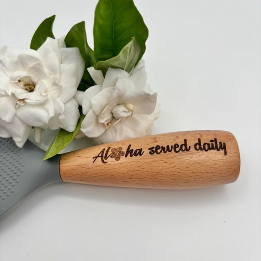 Standing Rice Paddle - “Aloha (hau) served daily”
