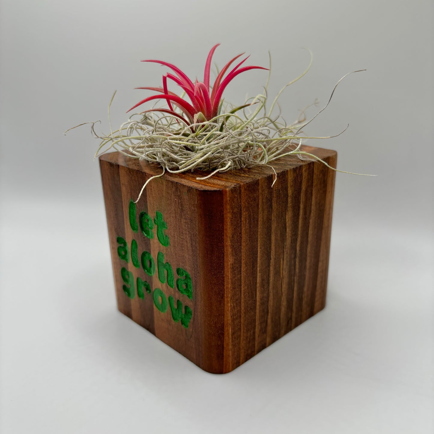 Planter - Dark Stain - “let aloha grow”