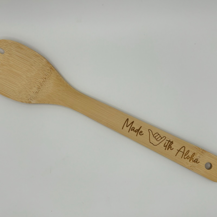 Spoon - Bamboo - “Made with Aloha”, Shaka