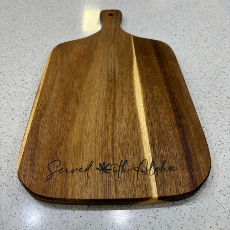 Charcuterie Set - “Served with Aloha” - Fern - 14.5" x 8.0"