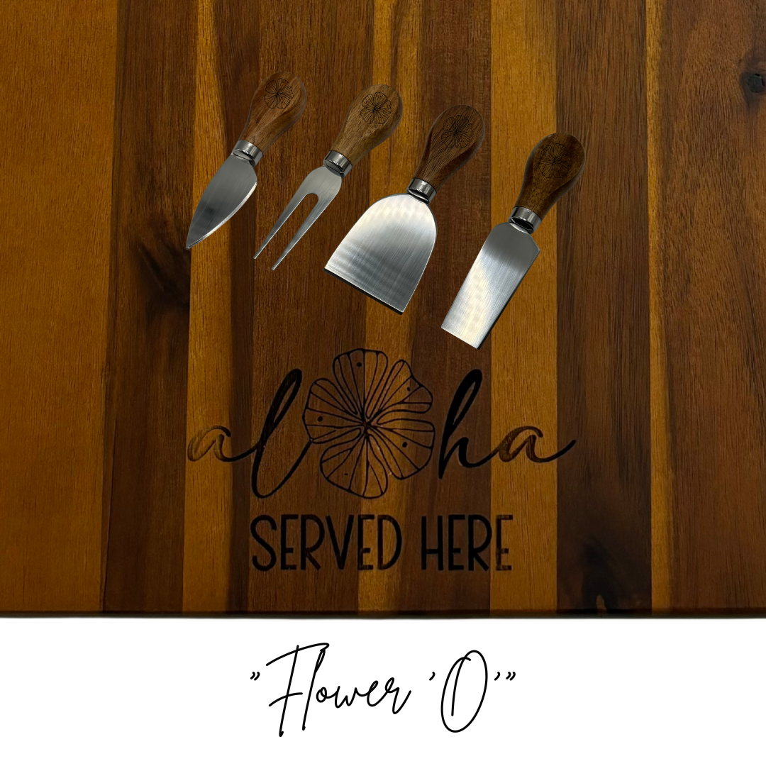 Charcuterie Set - 16.75"x10.75" - “Aloha Served Here” - 6 Variations