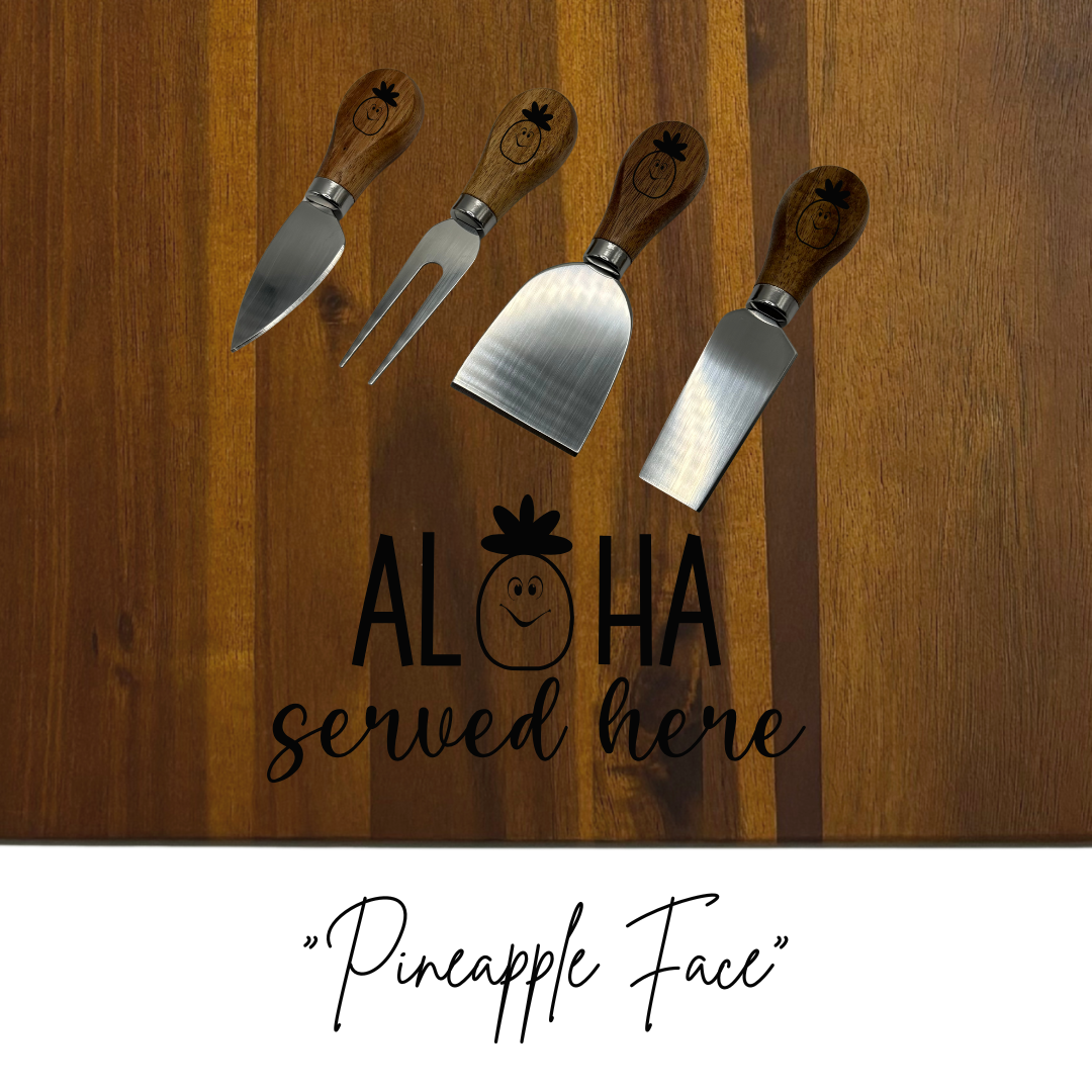 Charcuterie Set - 16.75"x10.75" - “Aloha Served Here” - 6 Variations