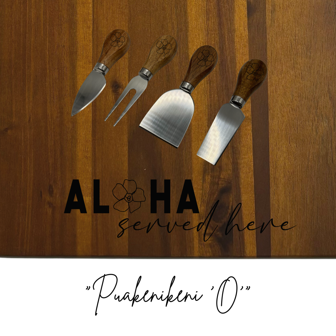Charcuterie Set - 16.75"x10.75" - “Aloha Served Here” - 6 Variations