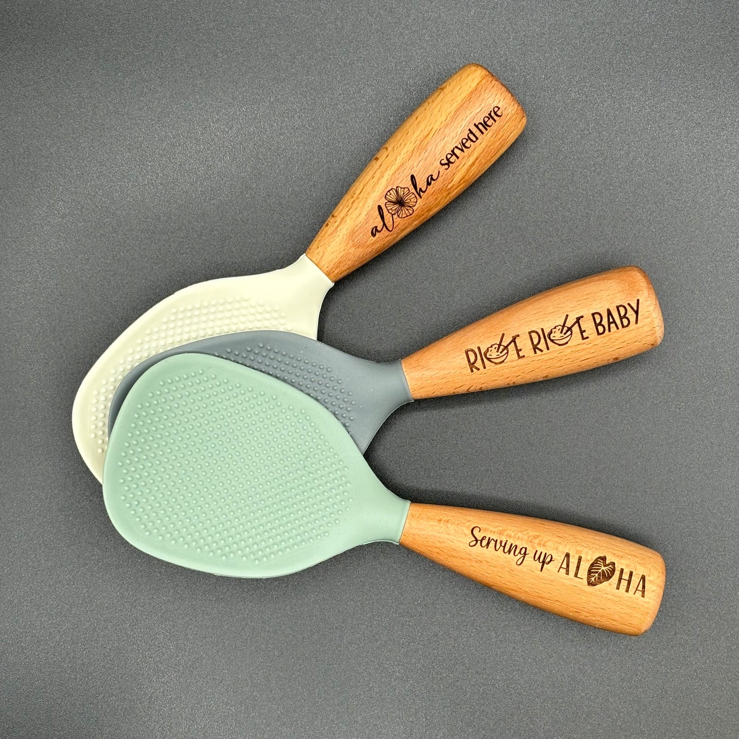 Standing Rice Paddle - “Serving up Aloha (Taro)”