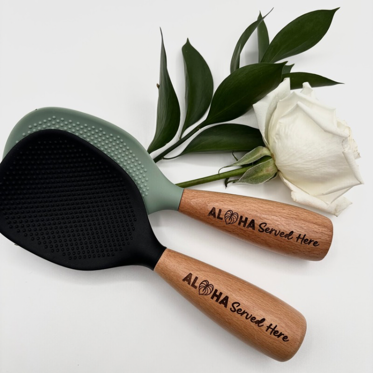 Standing Rice Paddle - “Aloha (anthurium) Served Here”