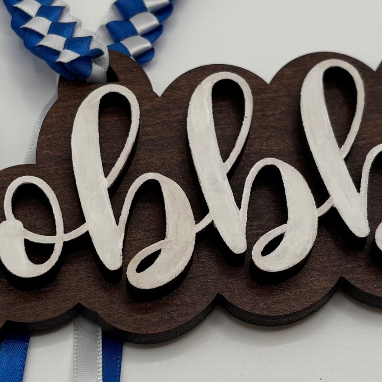 Layered Wood Name Pendant