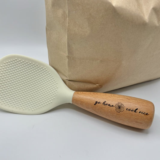 Standing Rice Paddle - "go home (flower) cook rice”