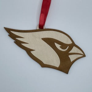 wood ornament Arizona Cardinals top