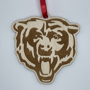 wood ornament Chicago Bears top