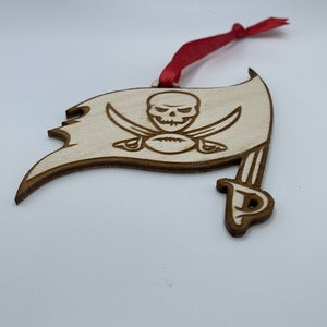 wood ornament Tampa Bay Buccaneers side