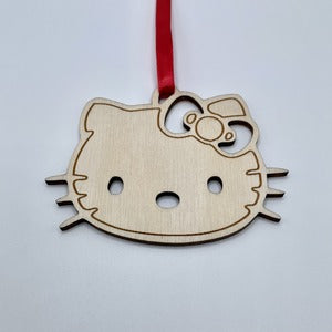 wood ornament Hello Kitty