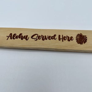 Spoon - Bamboo - “Aloha Served Here”, Monstera