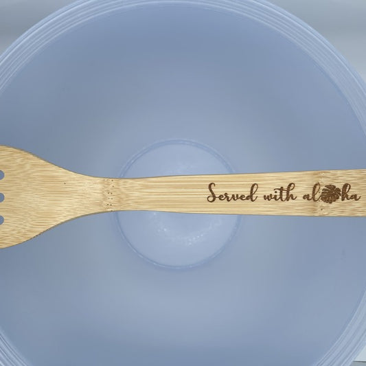 Spoon - Bamboo - “Served with Aloha”, Monstera